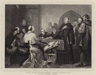 Martin Luther vor Kardinal Cajetan, Augsburg, 1518